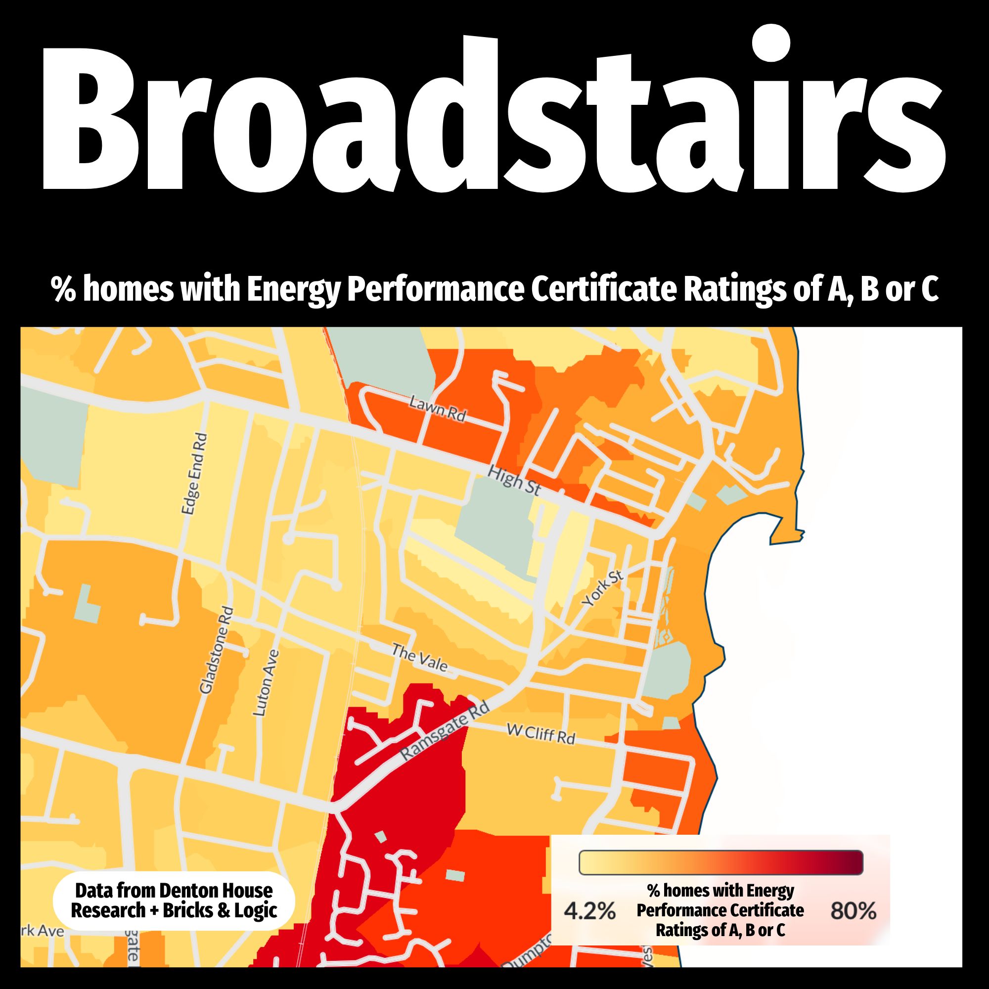 Broadstairs EPC Heatmap 