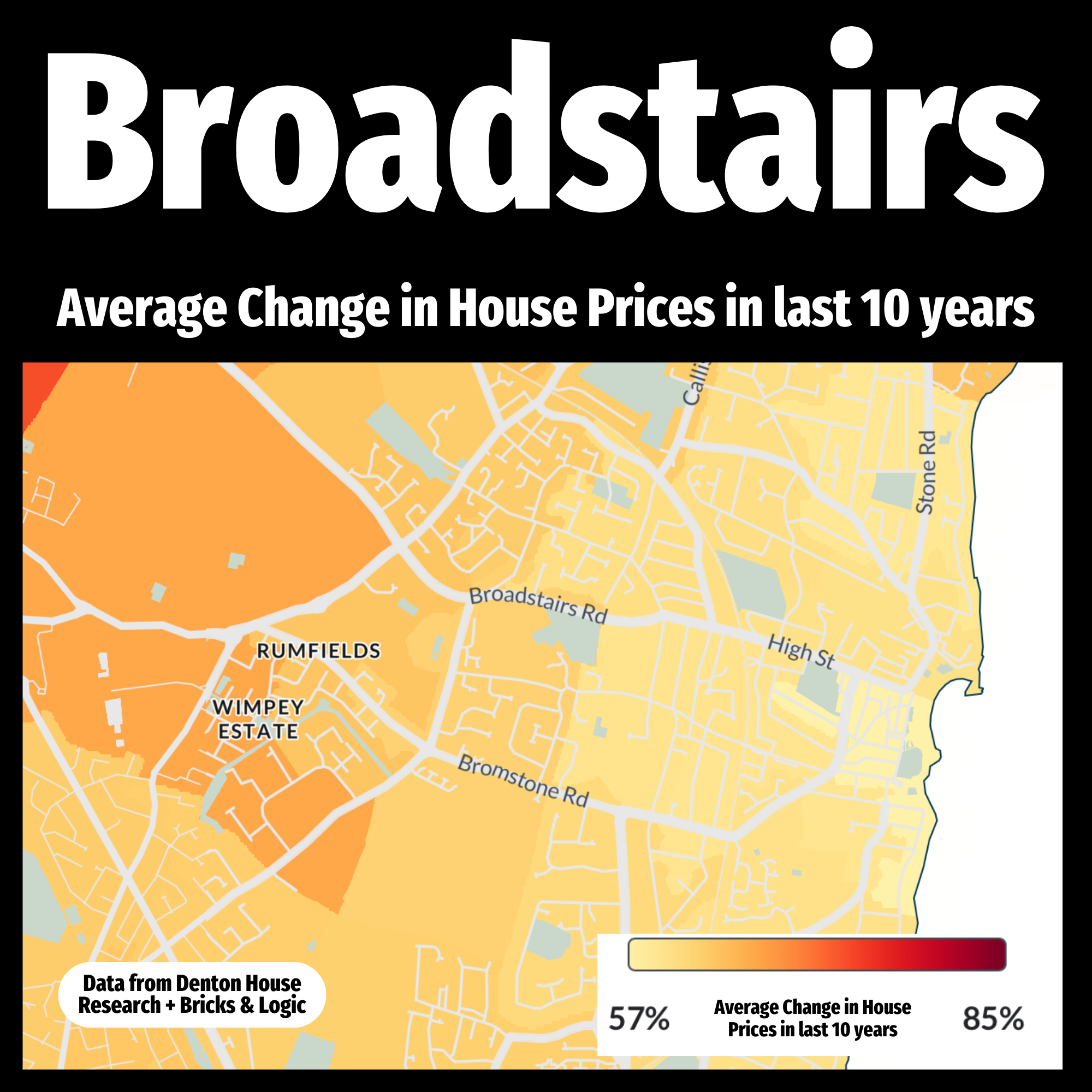 Broadstairs House Price Heatmap