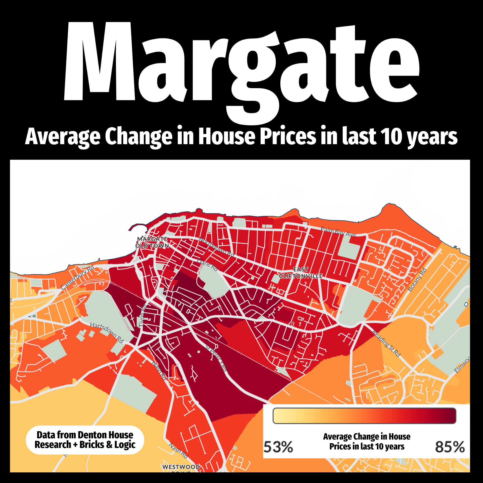 Margate House Price Heatmap