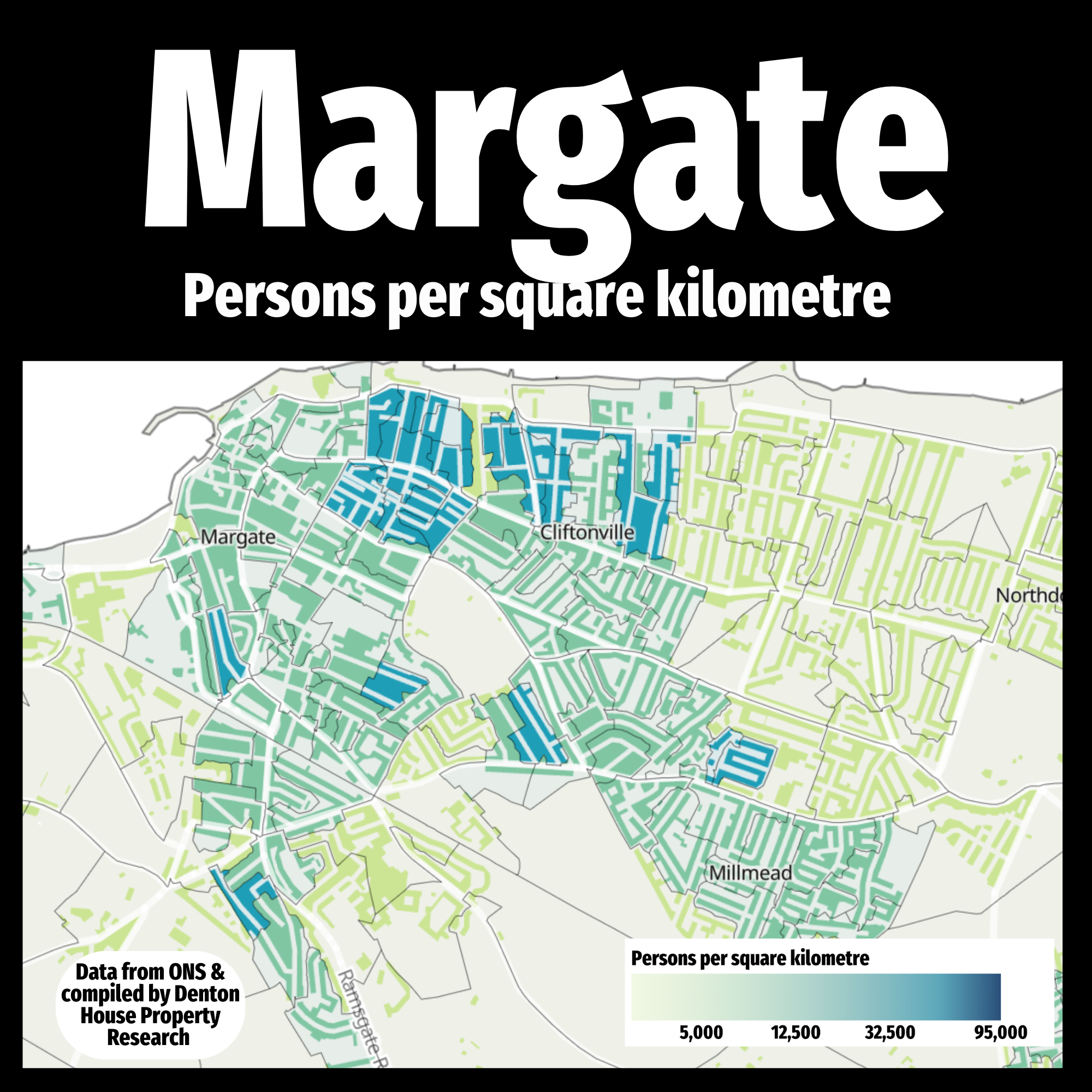 Population Density in Margate