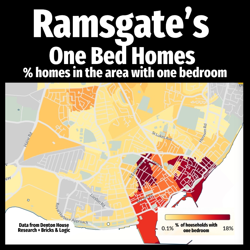 Ramsgate one bedroom heatmap