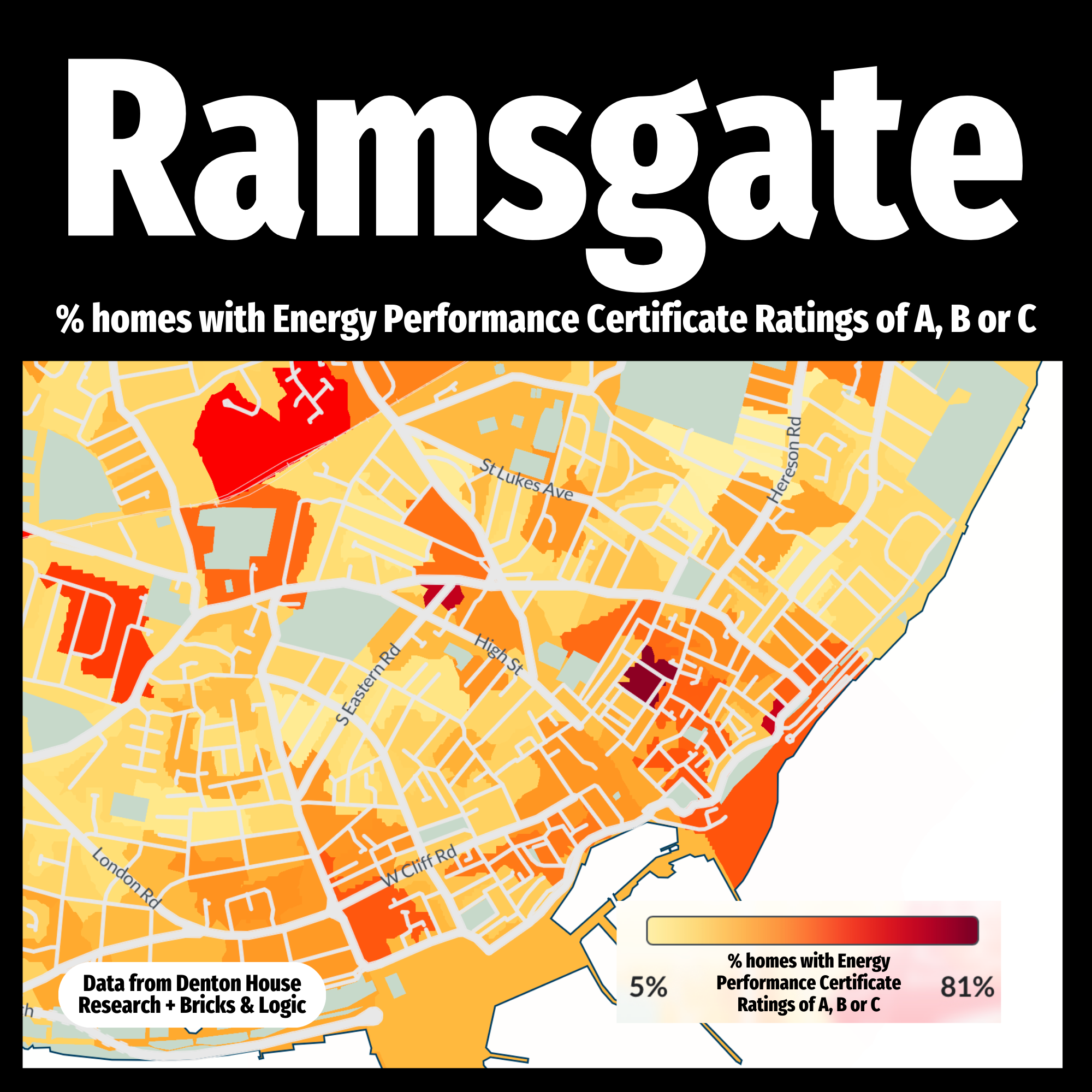 Ramsgate EPC Heatmap 
